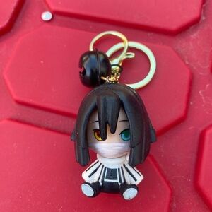 Anime Character Keychain with Black Hair